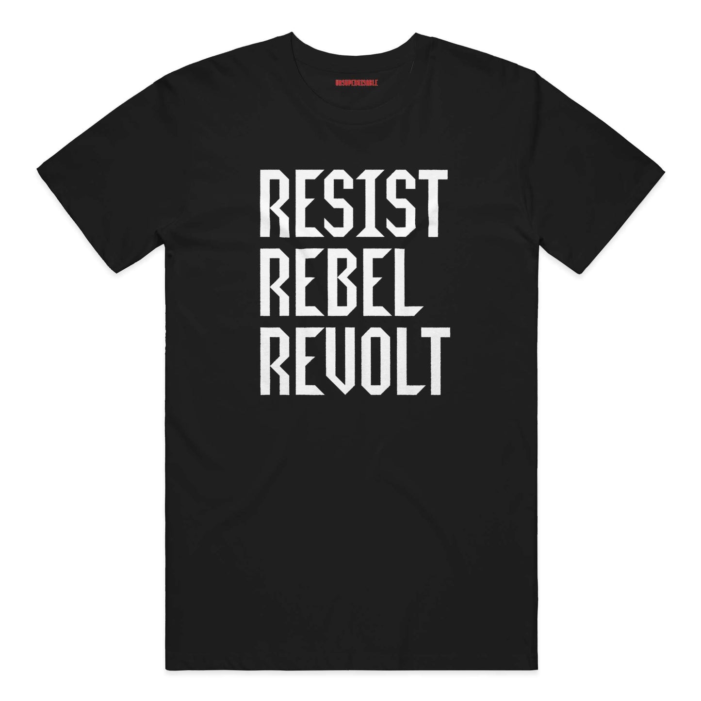 Resist, rebel, revolt - black